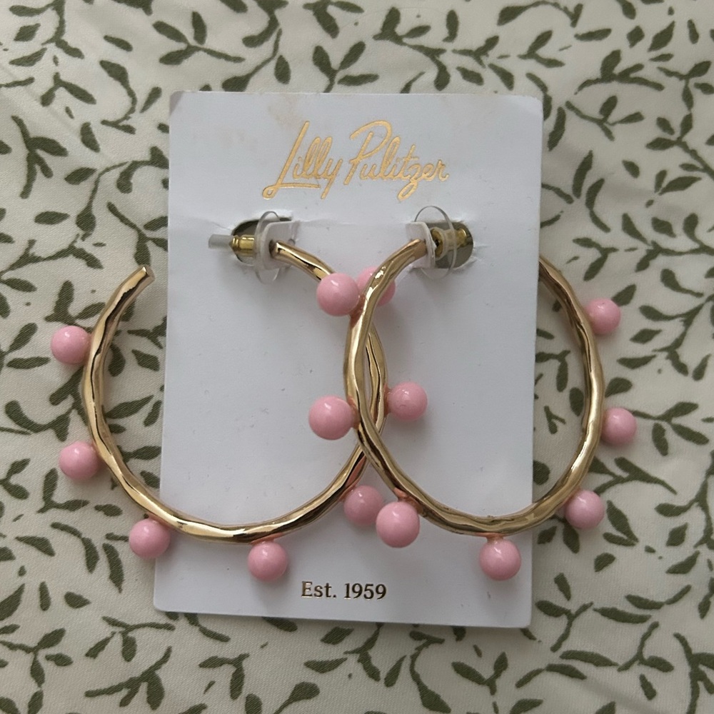 Lilly Pulitzer Wave In Sea Hoop Earrings